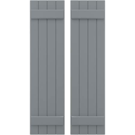 Americraft 4-Board (2 Batten) Exterior Real Wood Joined Board-n-Batten Shutters, ARW101BB414X54CHH